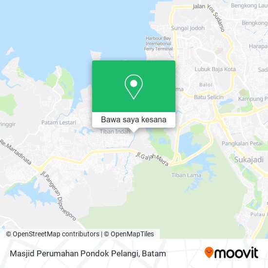 Peta Masjid Perumahan Pondok Pelangi