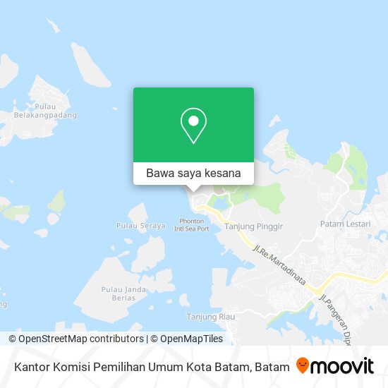 Peta Kantor Komisi Pemilihan Umum Kota Batam