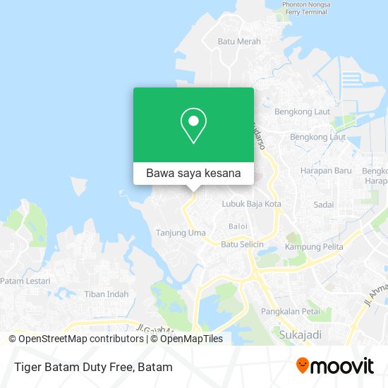 Peta Tiger Batam Duty Free
