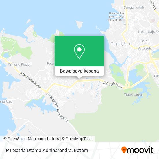 Peta PT Satria Utama Adhinarendra