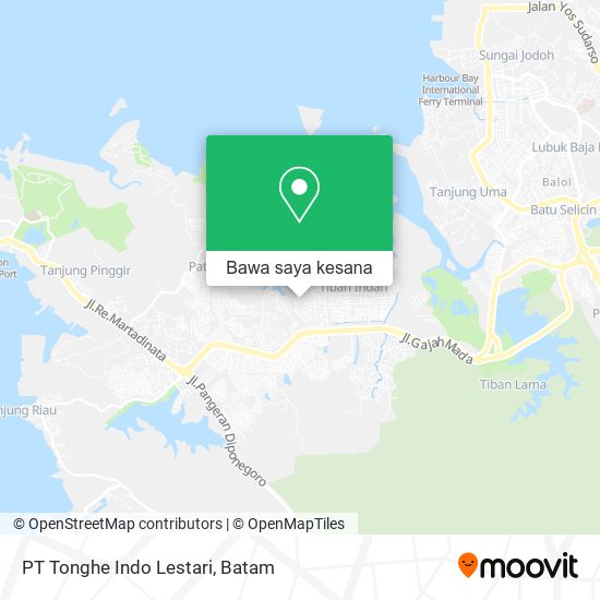 Peta PT Tonghe Indo Lestari