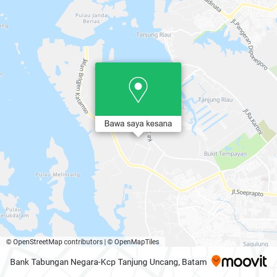 Peta Bank Tabungan Negara-Kcp Tanjung Uncang