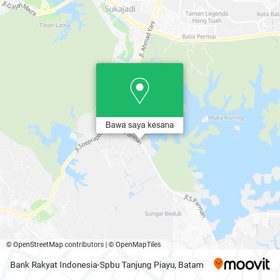 Peta Bank Rakyat Indonesia-Spbu Tanjung Piayu