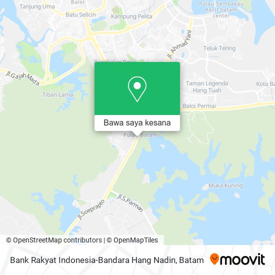 Peta Bank Rakyat Indonesia-Bandara Hang Nadin