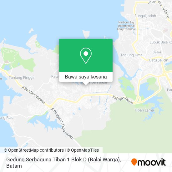 Peta Gedung Serbaguna Tiban 1 Blok D (Balai Warga)