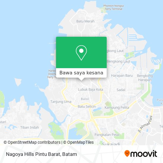 Peta Nagoya Hills Pintu Barat