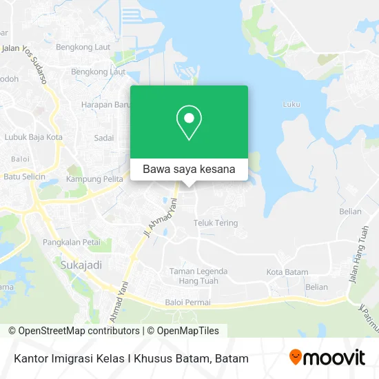 Peta Kantor Imigrasi Kelas I Khusus Batam