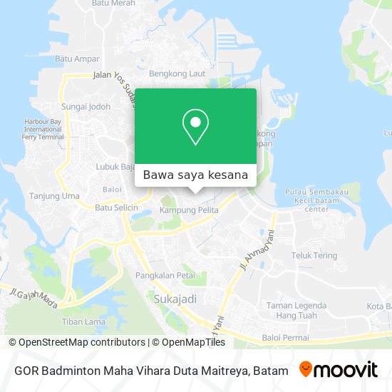 Peta GOR Badminton Maha Vihara Duta Maitreya