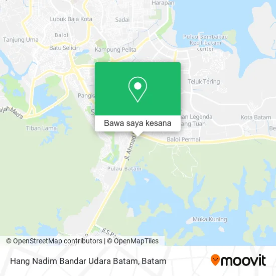 Peta Hang Nadim Bandar Udara Batam