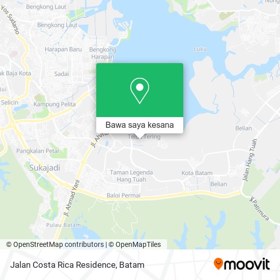 Peta Jalan Costa Rica Residence