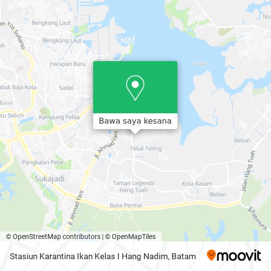 Peta Stasiun Karantina Ikan Kelas I Hang Nadim