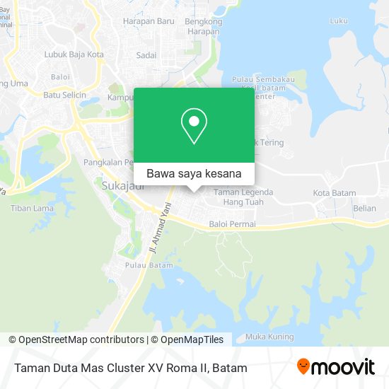 Peta Taman Duta Mas Cluster XV Roma II