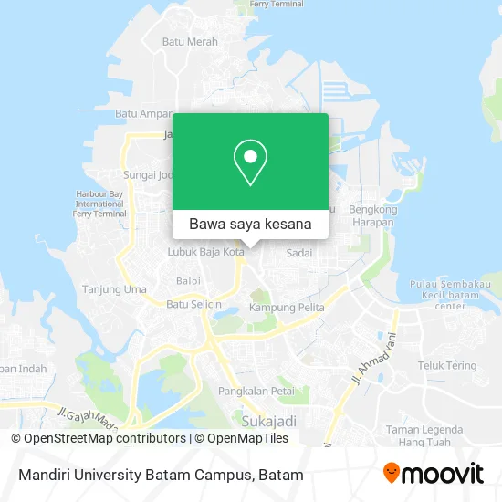 Peta Mandiri University Batam Campus