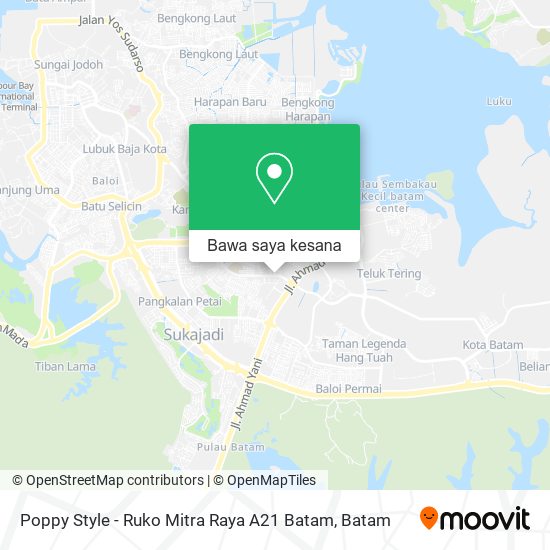 Peta Poppy Style - Ruko Mitra Raya A21 Batam