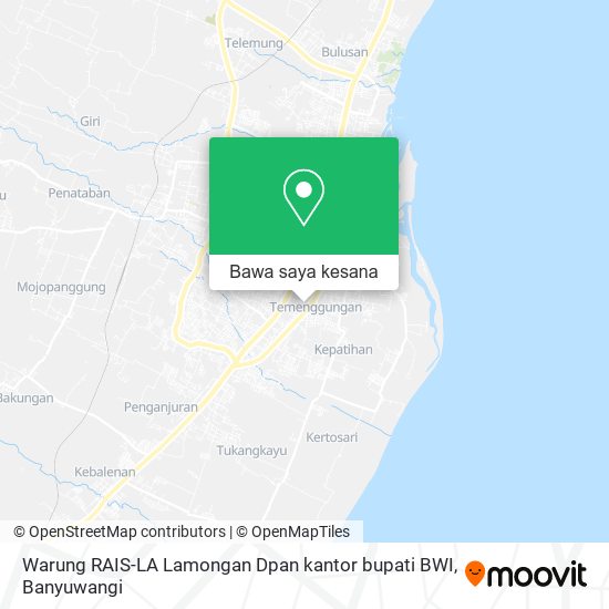 Peta Warung RAIS-LA Lamongan Dpan kantor bupati BWI