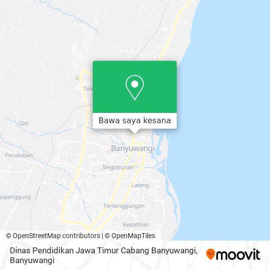 Peta Dinas Pendidikan Jawa Timur Cabang Banyuwangi