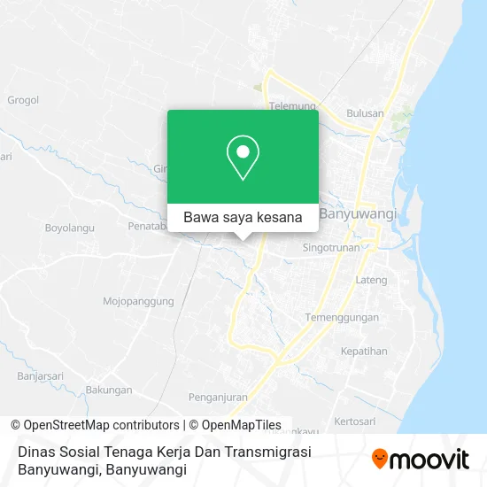 Peta Dinas Sosial Tenaga Kerja Dan Transmigrasi Banyuwangi