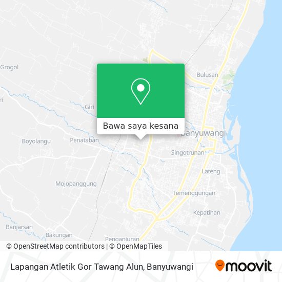 Peta Lapangan Atletik Gor Tawang Alun