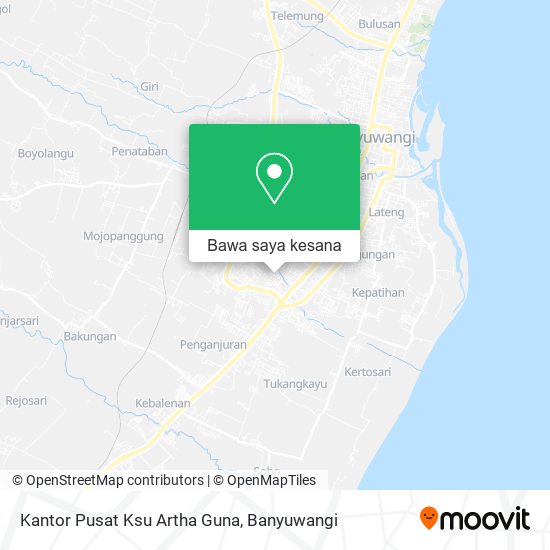 Peta Kantor Pusat Ksu Artha Guna