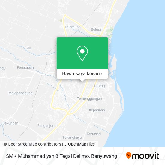 Peta SMK Muhammadiyah 3 Tegal Delimo