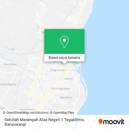 Peta Sekolah Menengah Atas Negeri 1 Tegaldlimo