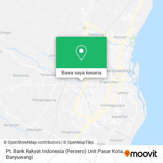 Peta Pt. Bank Rakyat Indonesia (Persero) Unit Pasar Kota