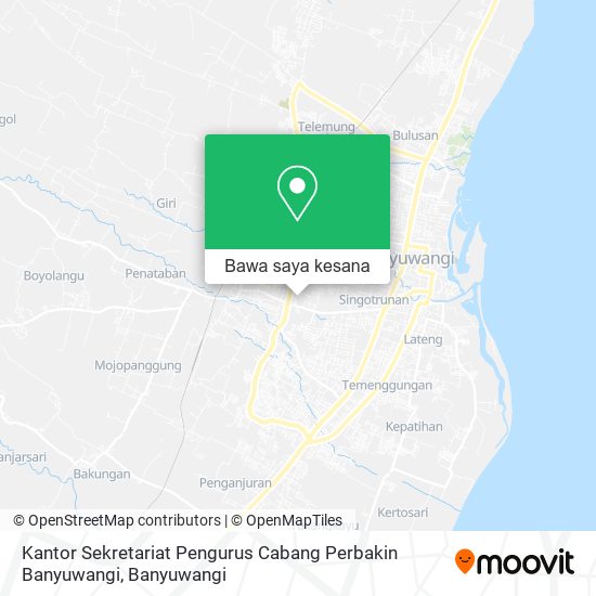 Peta Kantor Sekretariat Pengurus Cabang Perbakin Banyuwangi