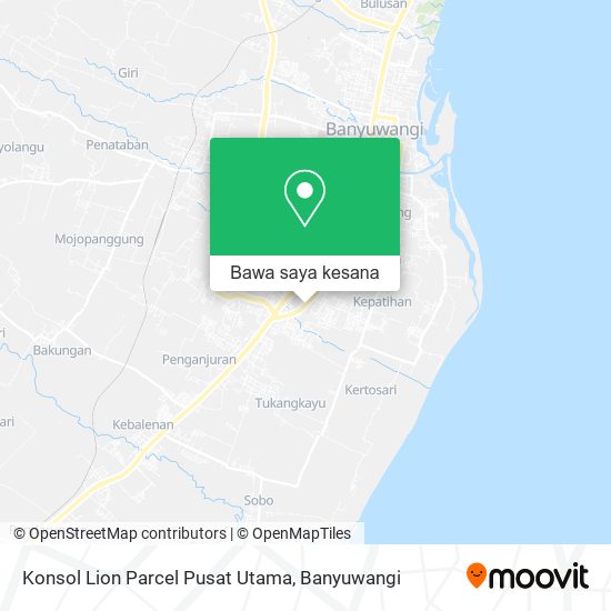 Peta Konsol Lion Parcel Pusat Utama