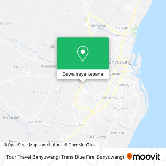 Peta Tour Travel Banyuwangi Trans Blue Fire