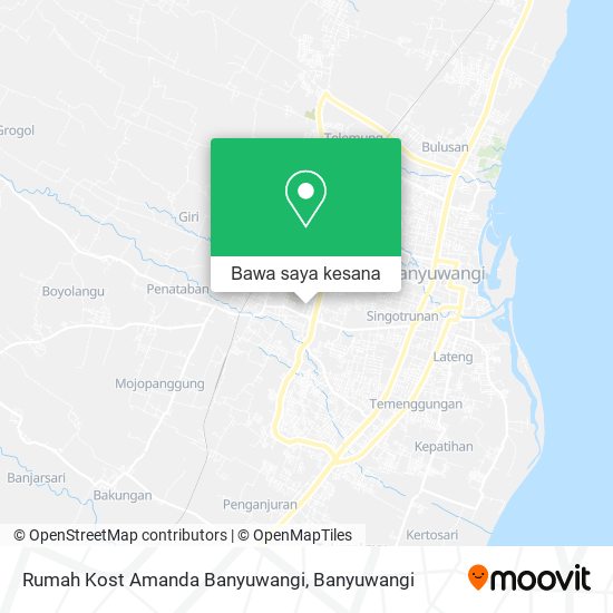 Peta Rumah Kost Amanda Banyuwangi