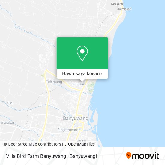 Peta Villa Bird Farm Banyuwangi