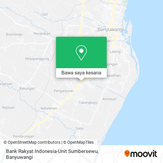 Peta Bank Rakyat Indonesia-Unit Sumbersewu