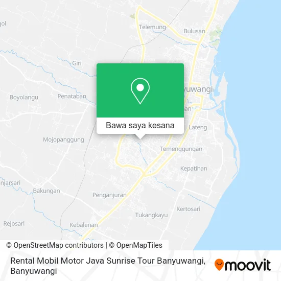 Peta Rental Mobil Motor Java Sunrise Tour Banyuwangi