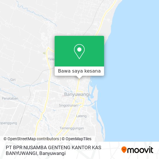 Peta PT BPR NUSAMBA GENTENG KANTOR KAS BANYUWANGI