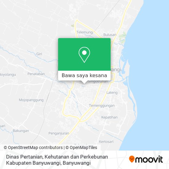 Peta Dinas Pertanian, Kehutanan dan Perkebunan Kabupaten Banyuwangi