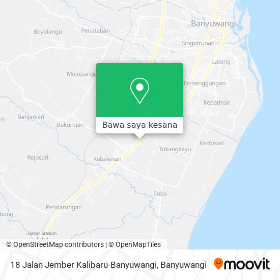 Peta 18 Jalan Jember Kalibaru-Banyuwangi