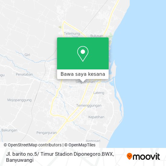 Peta Jl. barito no.5/ Timur Stadion Diponegoro.BWX