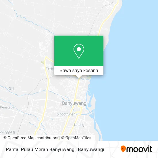 Peta Pantai Pulau Merah Banyuwangi