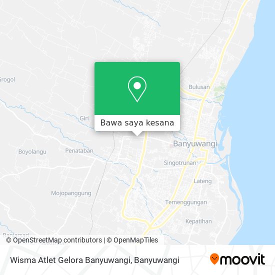 Peta Wisma Atlet Gelora Banyuwangi