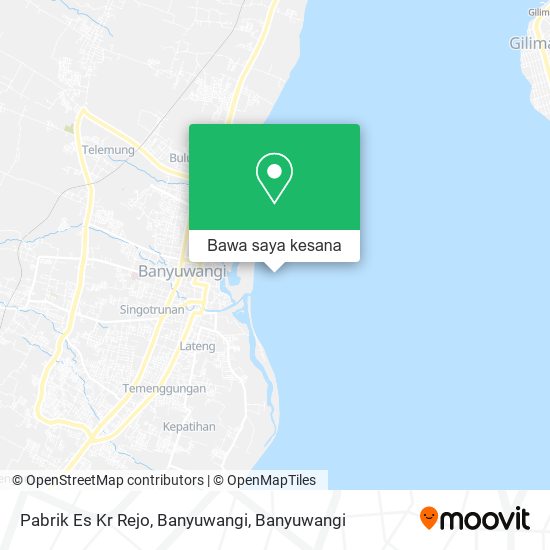 Peta Pabrik Es Kr Rejo, Banyuwangi