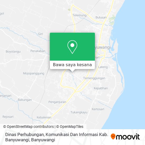 Peta Dinas Perhubungan, Komunikasi Dan Informasi Kab. Banyuwangi
