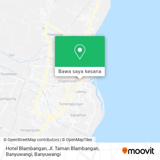 Peta Hotel Blambangan, Jl. Taman Blambangan, Banyuwangi