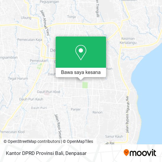 Peta Kantor DPRD Provinsi Bali