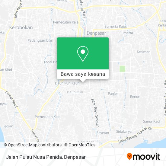 Peta Jalan Pulau Nusa Penida