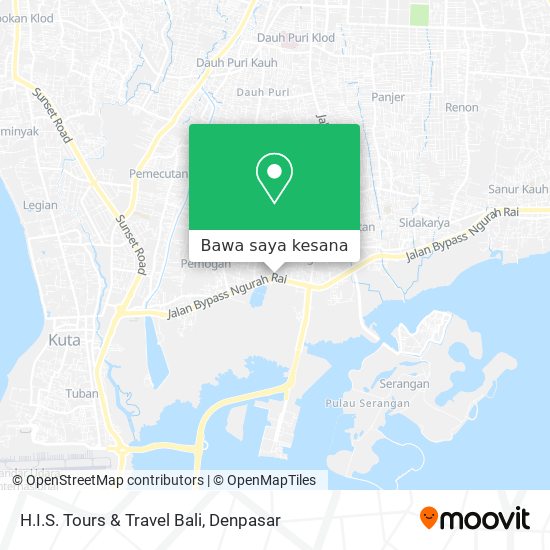 Peta H.I.S. Tours & Travel Bali