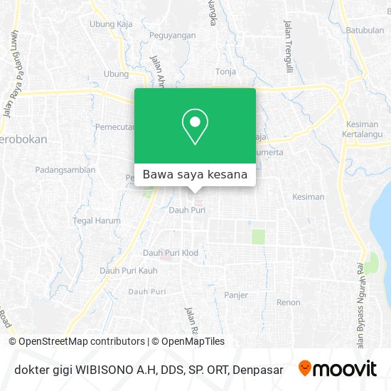 Peta dokter gigi WIBISONO A.H, DDS, SP. ORT
