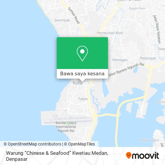 Peta Warung ”Chinese & Seafood” Kwetiau Medan
