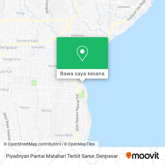 Peta Piyadnyan Pantai Matahari Terbit Sanur