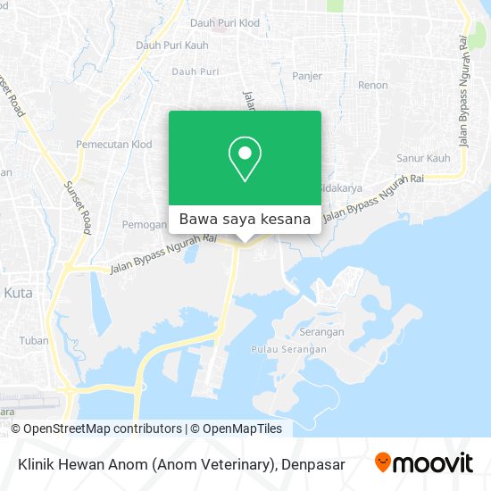 Peta Klinik Hewan Anom (Anom Veterinary)
