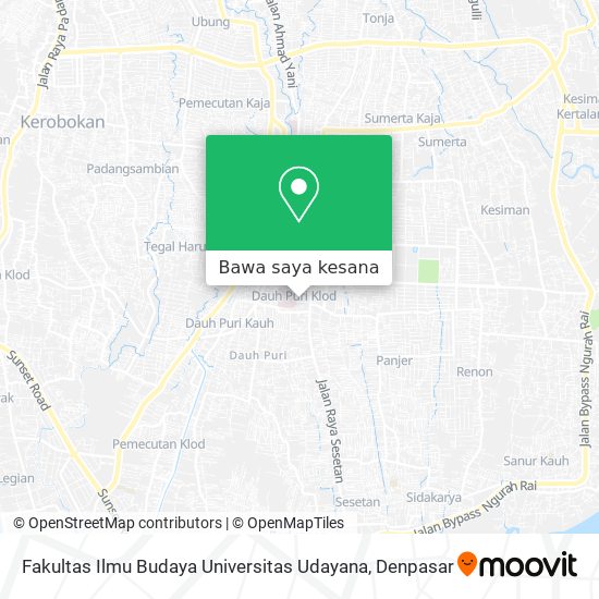 Peta Fakultas Ilmu Budaya Universitas Udayana